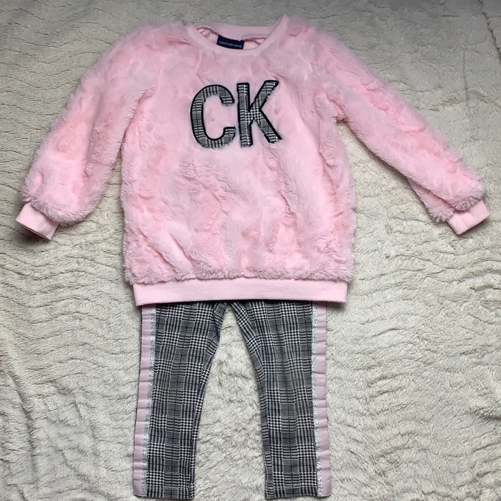 Calvin Klein Faux Sweatshirt & Sweatpants Set 3T